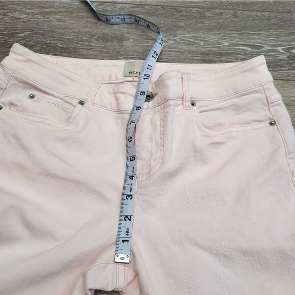 Ecru strummer frayed ankle jeans light pink colored size 6 - Picture 9 of 12
